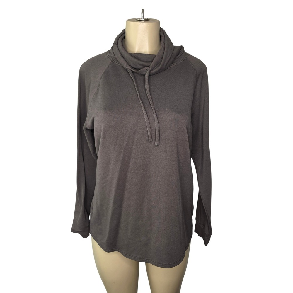 32 Degrees Heat Top Womens Medium Gray Cowl Neck Long Sleeve Pullover Soft